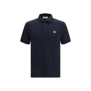 Stone Island Blue Cotton Polo Men's Shirt